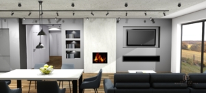 Projektant wnętrz Jolanta Broda - Lebioda, aranżacja wnętrza w loftowym stylu