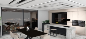 Projekt apartamenu, projekt kuchni projekt i realizacja, kuchnia z wyspą śląsk, małopolska