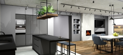 Projektowanie wnętrz - online - cała Polska Jolanta Broda - Lebioda, aranżacja wnętrza loft