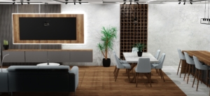 Wizualizacja salonu, aranżacje wnętrz, projektant wnętrz Jolanta Broda - Lebioda Bielsko - Biała, Katowice, Gliwice