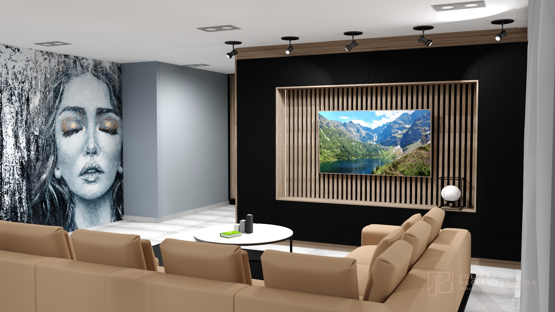 Projektowanie wnętrz, salonu, kuchni Jolanta Broda-Lebioda, Bielsko-Biała, Kraków, Katowice, online Polska