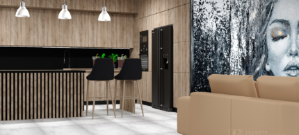 Projektant wnętrz Jolanta Broda-Lebioda, aranżacja kuchni z wyspą, aranżacje wnętrz