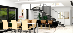 Projektant wnętrz Jolanta Broda-lebioda, aranżacja nowoczesnego salonu