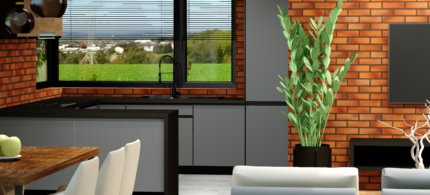 Projektant wnętrz Jolanta Broda-lebioda, projekty online, wnętrze z cegłą