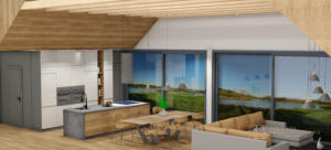 Projektowanie wnętrz Jolanta Broda-lebioda, projekt wnętrza domu "Nowoczesna Stodoła"